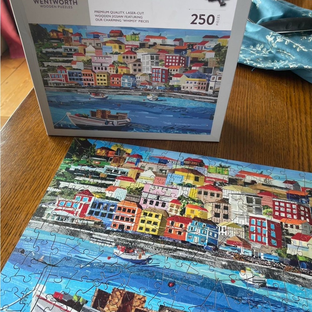 Colorful Coastal Town Jigsaw Puzzle - Picture 3 of 5